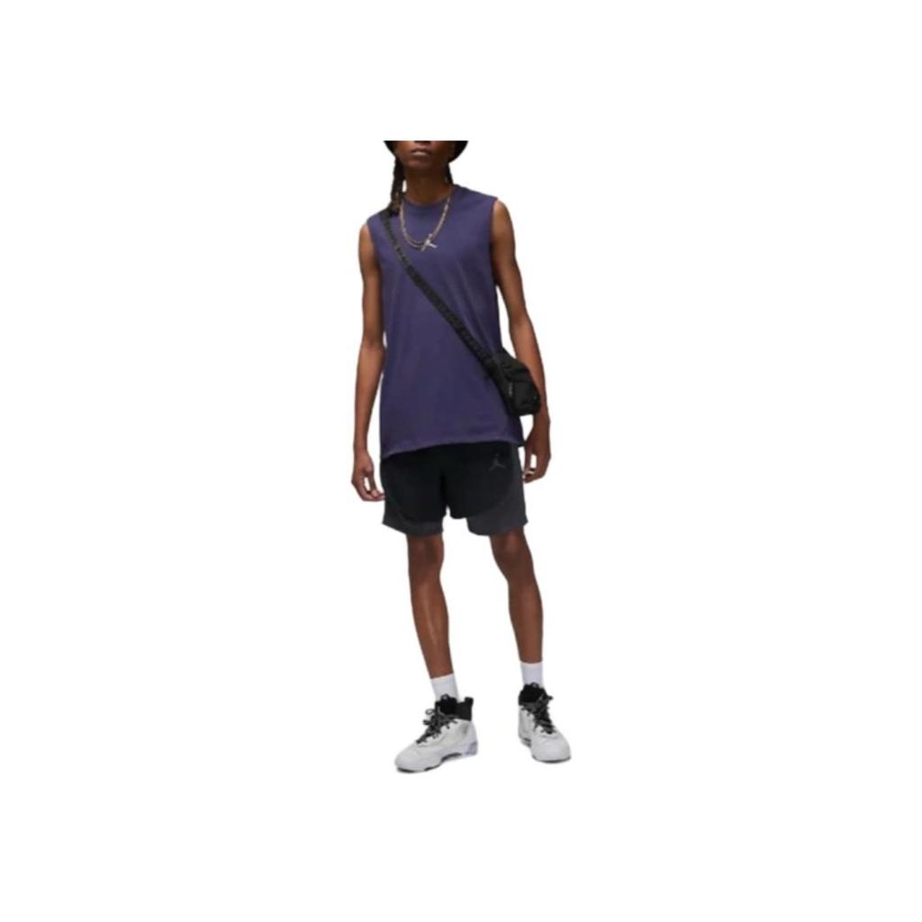 Jordan Round-Neck Logo Solid Loose Sleeveless Basketball Vest Men Tops Navy-Blue DM1828-410