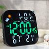 Alarm Clocks for Bedroom LED Digital Weather Clocks Desk Alarm Clock with Auto Dimming Day of Week Indoor Temperature