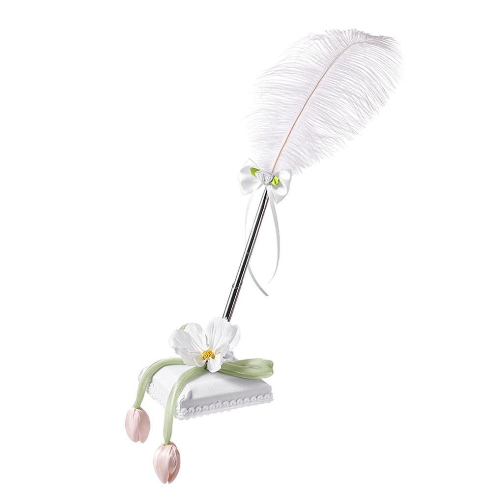 Wedding Pen with Stand Writing Feather Ballpoint Writing Pen Feather Pen for