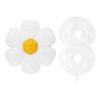 White Daisy Flower Foil Balloons with 32inch 0-9 Number Balloon Kids Birthday Party Decorations Baby Shower Air Globos INS Hot