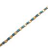 Retro Versatile Turquoise Full Magnetic Adjustable Heart Anti-Fatigue Bracelet