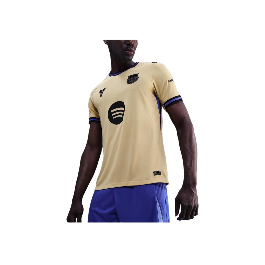 Nike X Kobe F.C. Barcelona 2025/26 Stadium Away Jersey Team Gold/Team Gold/Persian Violet/Black Men Tops Yellow HJ4603-784