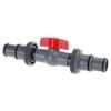 Pool Hose Coupler With Manual Shutoff, 1.5 Inch Straight Hose Joiner With Rubber Gaskets for Pool Filter Hose Service and Backyard Maintenance