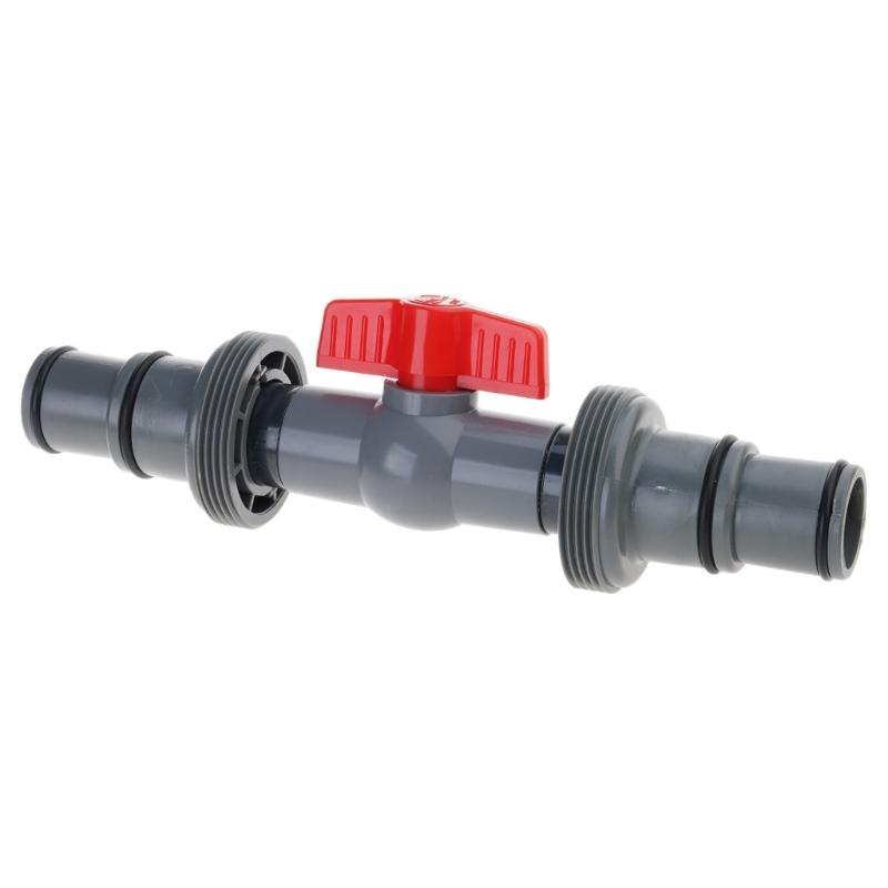 Pool Hose Coupler With Manual Shutoff, 1.5 Inch Straight Hose Joiner With Rubber Gaskets for Pool Filter Hose Service and Backyard Maintenance
