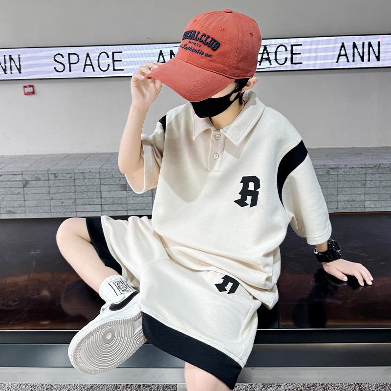 Boys' summer outfit set 2026 new children's outfit mid size cool and handsome summer sports thin style boys' summer fashion trend