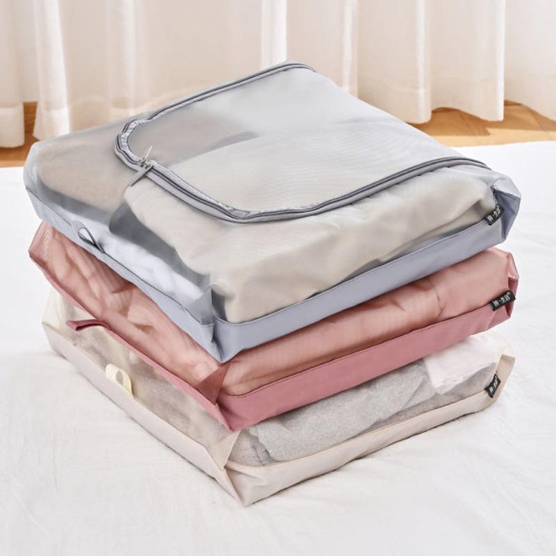 Huse de plasă pentru haine Capacitate mare Respirabile Transparente Portabile Pungi de depozitare rezistente la mucegai Organizator de haine de călătorie rezistent la praf