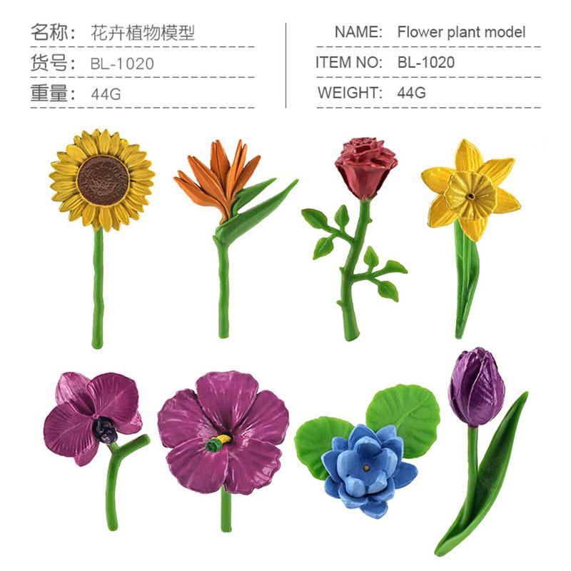 

Realistic Childrens Animal Model Scene Decoration Set With Vibrant Sunflowers Daffodils And Roses