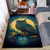 "Colorful Owl Design Carpet With Moonlight and Artistic Patterns" Suitable for Use As an Anti-slip for Living Room Bedroom Sofas