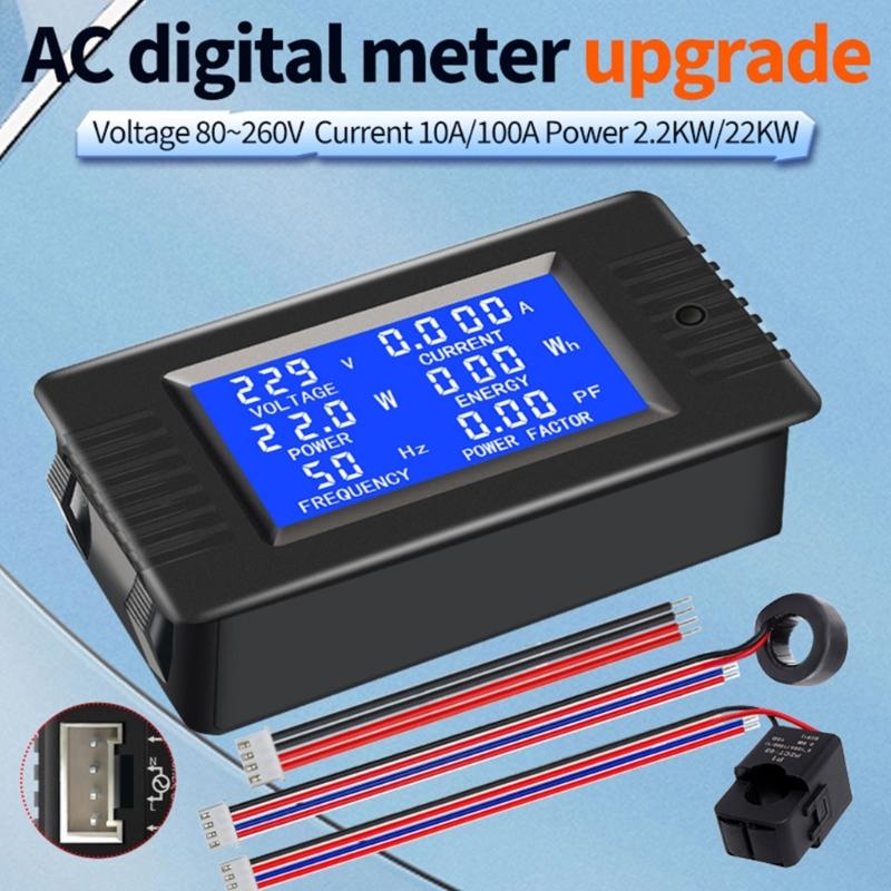 80-260V Voltage Detector Current Meter Multimeter Current Voltage Power Energy Meter Voltmeter Ammeter Testing Meter