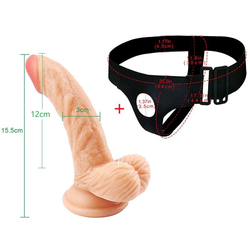 Realistic Dildo Convenient Realistic Penis Safe Use Realistic Penis Toy PVC Waterproof Suction Cup Dildo Toy for Home  Adult
