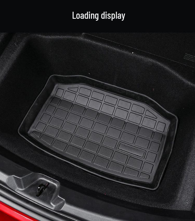 Tesla Model 3/Y TPE Waterproof Trunk Mat, Three-Dimensional, High-Edge Design
