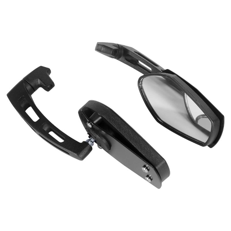 Plastic & Tempered Glass Set Universal Motorcycle Rearviews Mirror for Enhanced Backing Safety Wide Angle Visibility