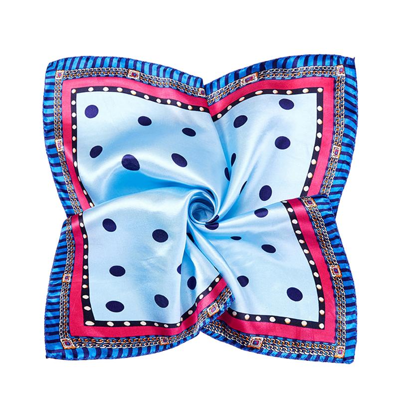 1Pc Polyester Flight Attendants Square Elegant Bandana Fashionable Women's Scarfs Hijab 50x50CM