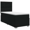 Box Spring Bed with Mattress Black 100 X 200 Cm Fabric