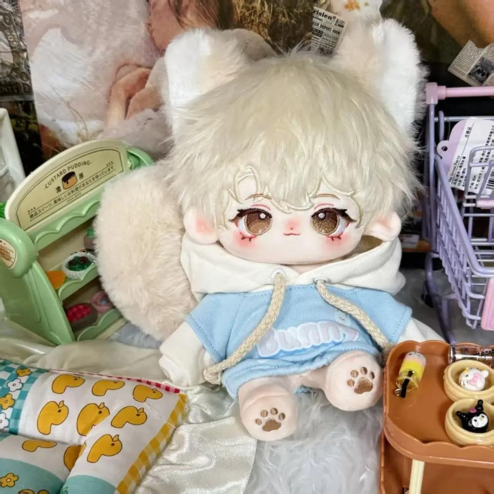 Plushie Monster 20cm Doll Blond Dog Puppy Handsome Boy Toy Body Plush Removable Ear Tail Original Cartoon Cosplay Kids Gift Xmas