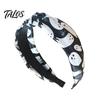 Wide Brim Fabric Headband Halloween Knotted for Women, Retro Turban Headband, Ghost Party Hairband Bat Pumpkin Hair Band, Cosplay Costume Accessories