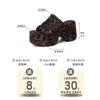 Beautiful leopard print wedge sandals women's 2025 spring and summer new outer wear thick-soled folds with skirt high-heeled cool slippers