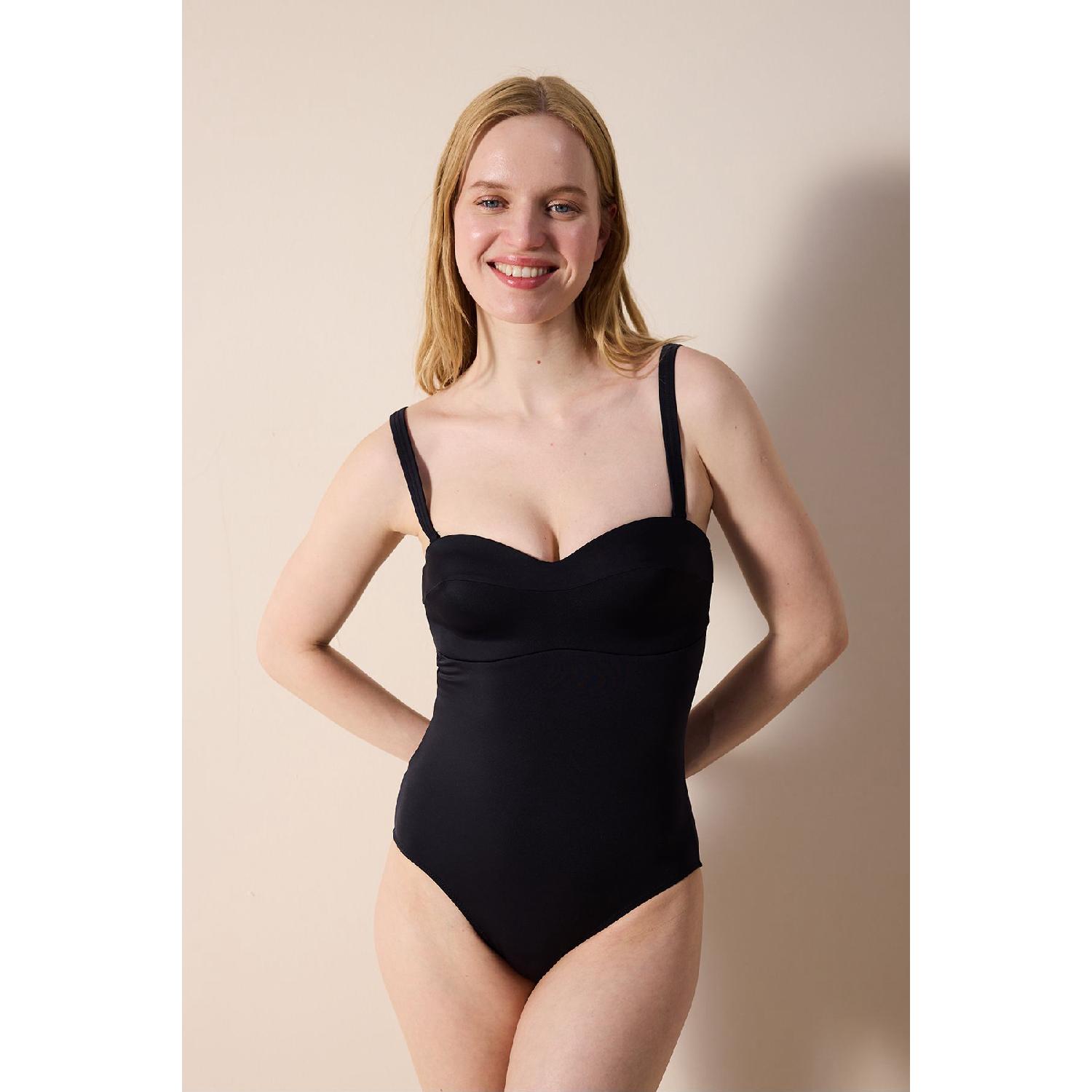 

Базовый черный купальник с корсетом New Lotus 36 чёрный