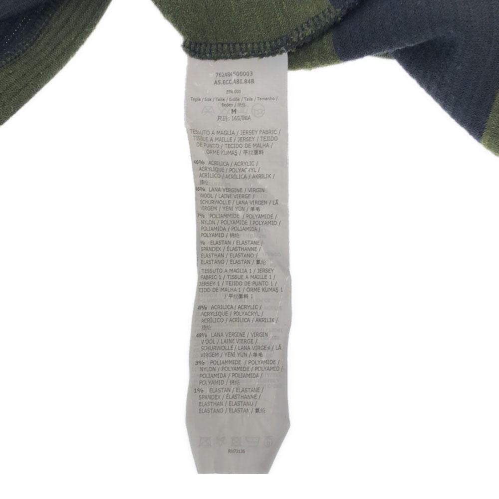 MAX&CO Border 7 Minutes Sleeve Knit One Piece M Black X Khaki Women Used