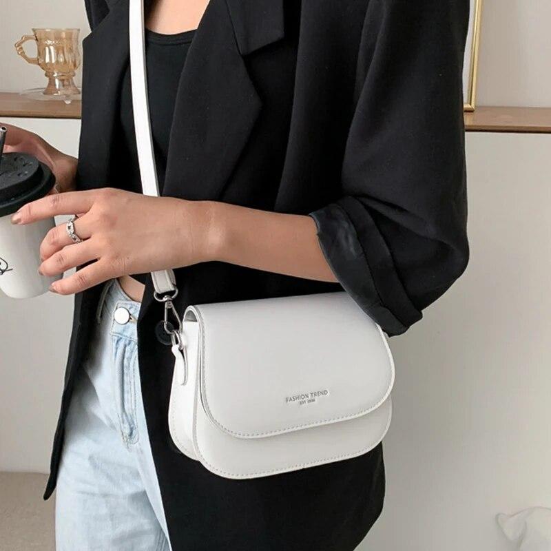 Women'S Crossbody Bag New Solid Color Fashionable Flipped Bag Retro Casual Simple Crossbody Bag Premium Durable