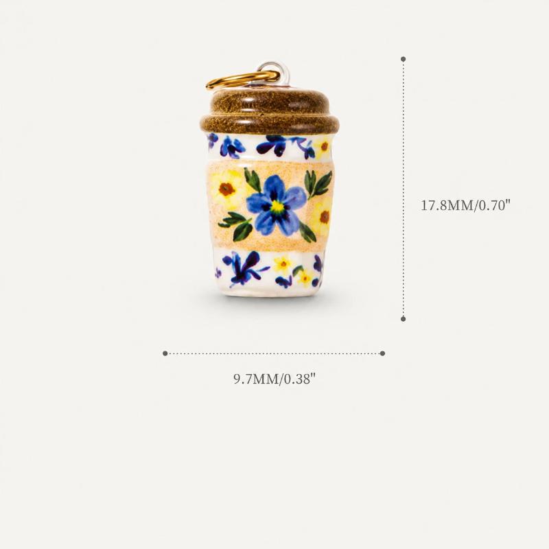 Mini Copper Food Drink Charms Coffee Cup Teapot Pendant For Diy Necklace Bracelet Earring Jewelry Making Supplies