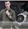 Sanda Men's Quartz Watch with Geometric Dial and Leather or Mesh Strap