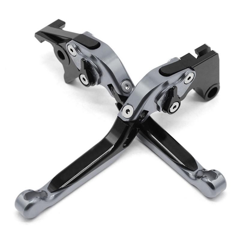 CNC Aluminum Brake Clutch Levers Yamaha YZF-R1 2004-2008 Adjustable Shorty Lever Set Anti-Slip Grip