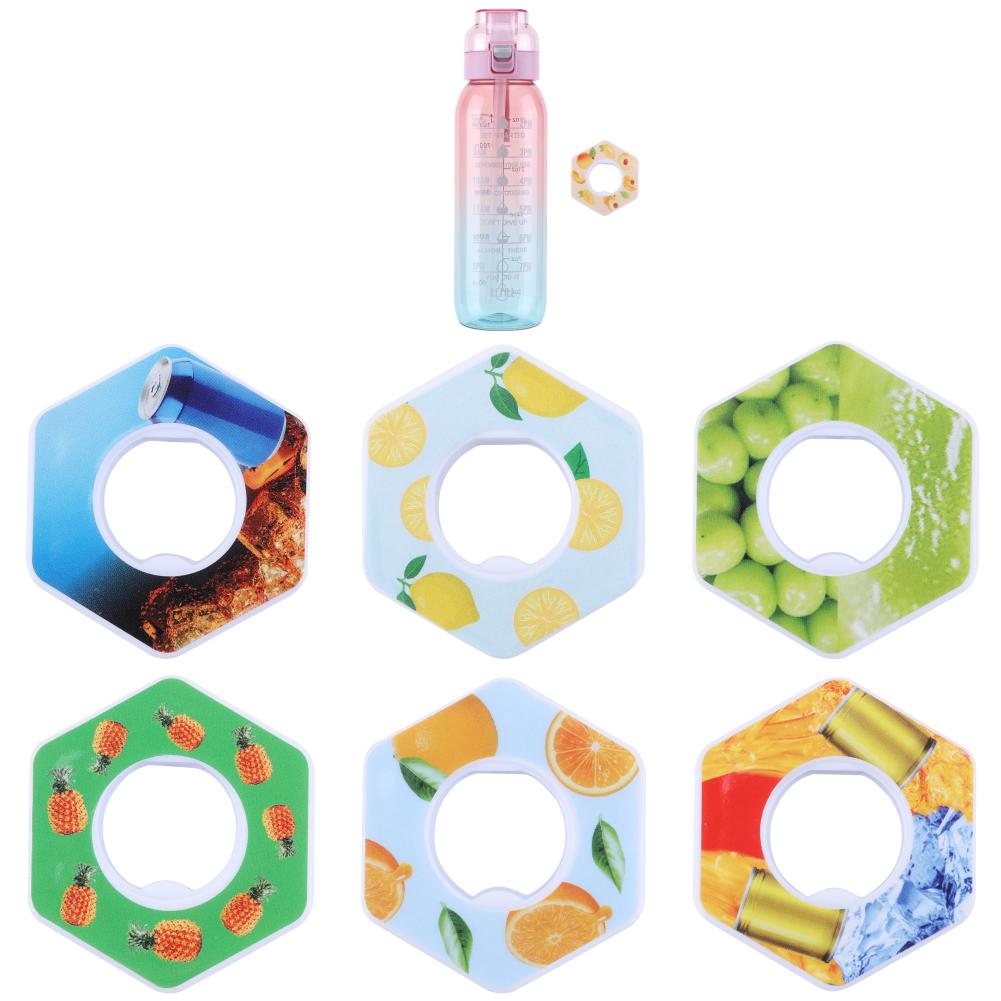 Sticlă de apă cu aromă de aer de 1000 ml, ceașcă de apă Scent Up, sticlă de apă sport pentru fitness în aer liber, ceașcă de apă la modă cu capsule de aromă