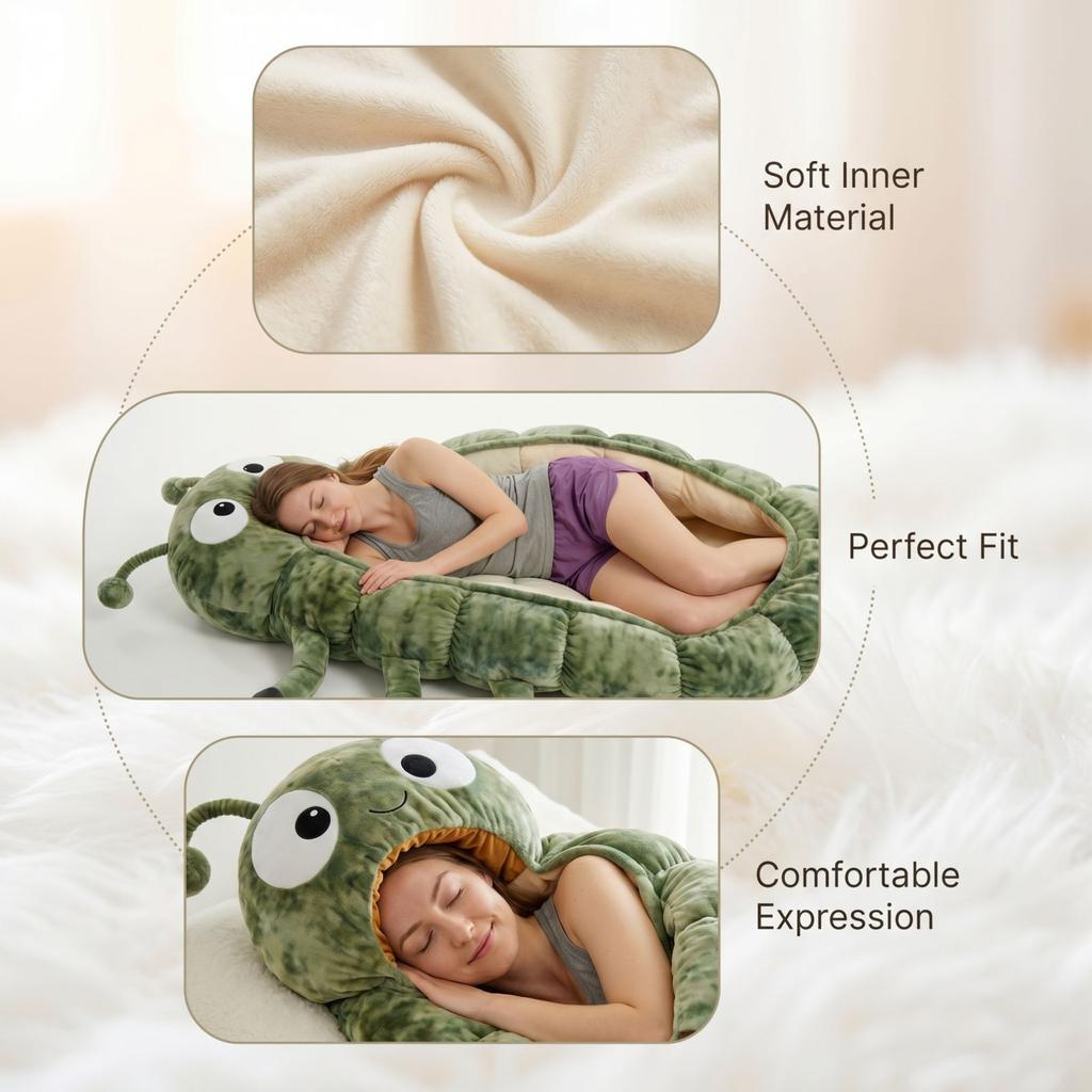 Novel Design Portable Hugging Caterpillar Sleeping Bags
