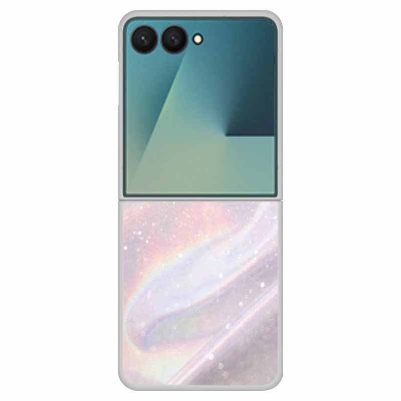 For Samsung Z Flip7 Flowers Case Transparent Hard PC Plastic Cover Shockproof Coque for Funda Samsung Galaxy Z Flip 7 5G Zflip7