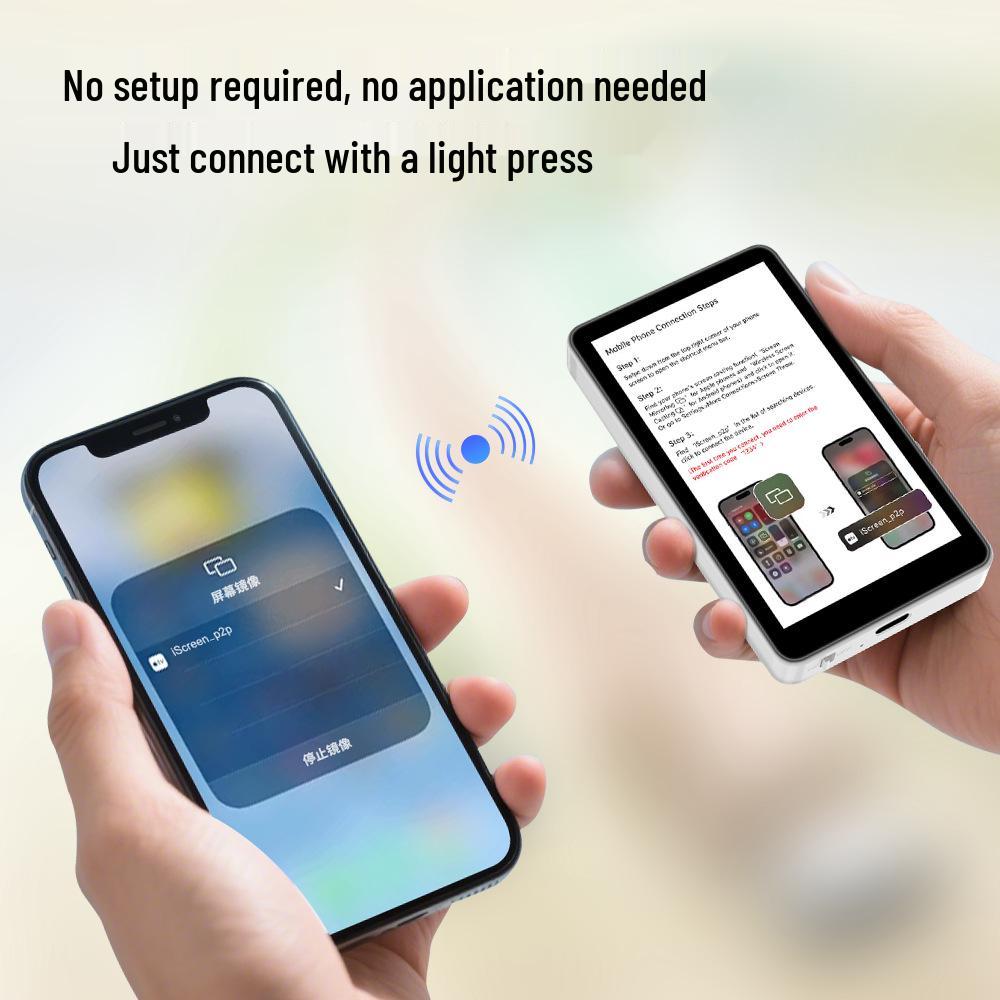 Wireless Mobile Selfie Projector with Split Screen and Teleprompter for Live Streaming