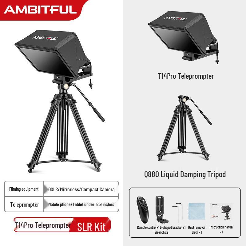 Zhi Jie T14 Portable Folding Teleprompter for DSLR, Smartphone, and Tablet