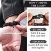 Simple Leather Double-Row Braided Bracelet Magnetic Black Inspirational Quotes Bracelets Bible Verse Christian Bracelet for Dad