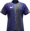 Butterfly Table Tennis Creet Size 47900 Short-Sleeve T-Shirt, T-Shirt, Moisture-Wicking, Quick-Drying, Stretchable, Unisex, Blue, O,