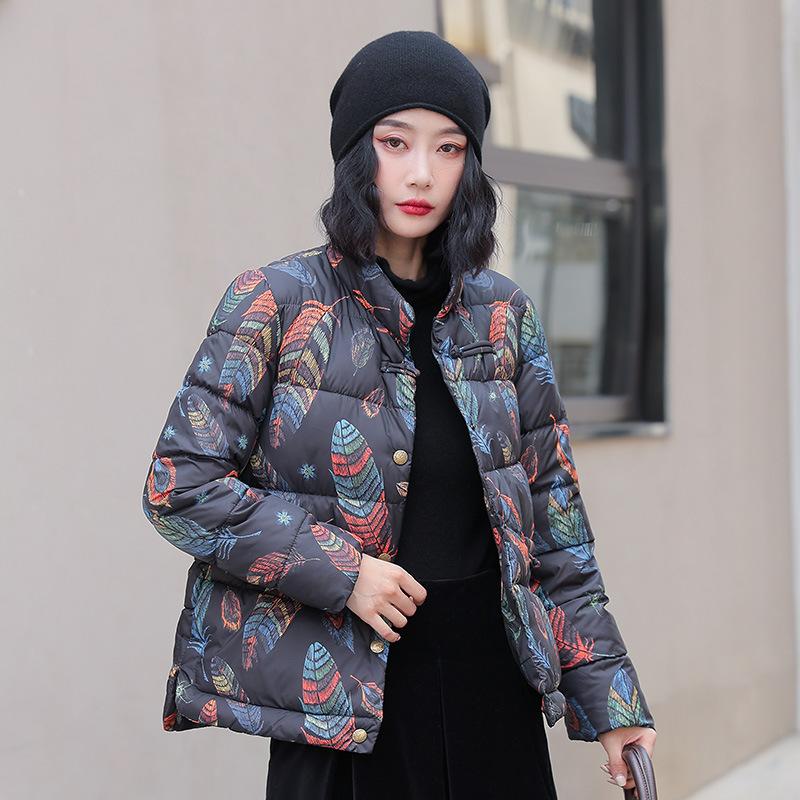 Winter new small cotton-padded clothes women's loose colorful stand-up collar short cotton-padded clothes cotton-padded jackets warm jackets
