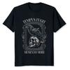 2025 New Printed Men's and Women's Fashion Explosion Temps Fuget Memorial Death Skull Crow Bird T-shirt Oversized T Shirt