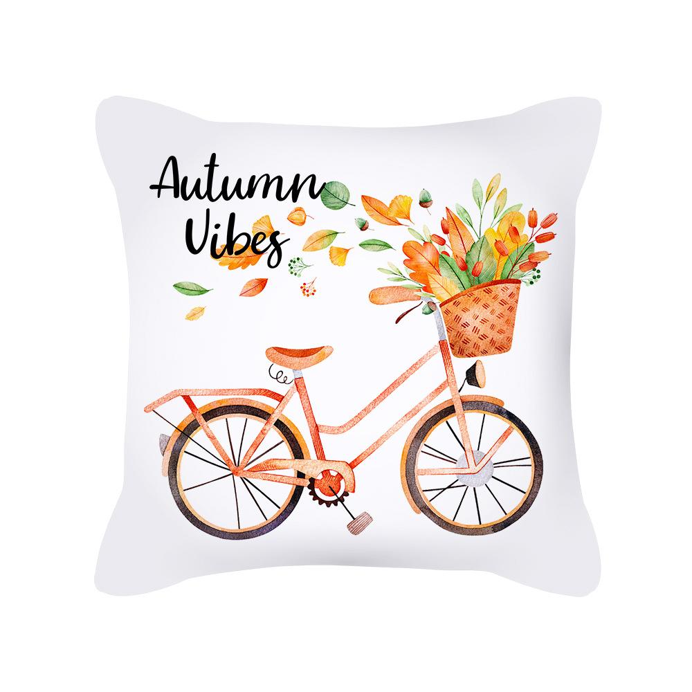 New Thanksgiving Truck Peach Skin Pillow Cover Ins Nordic Pillow Cushion Cover Home Furnishings
