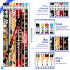 Sherr 36 Pieces Movie Night Pencils with Eraser, Wooden Colorful Pencil Bulk for Students Classroom Prize Stationery Party Favors, 4 Style