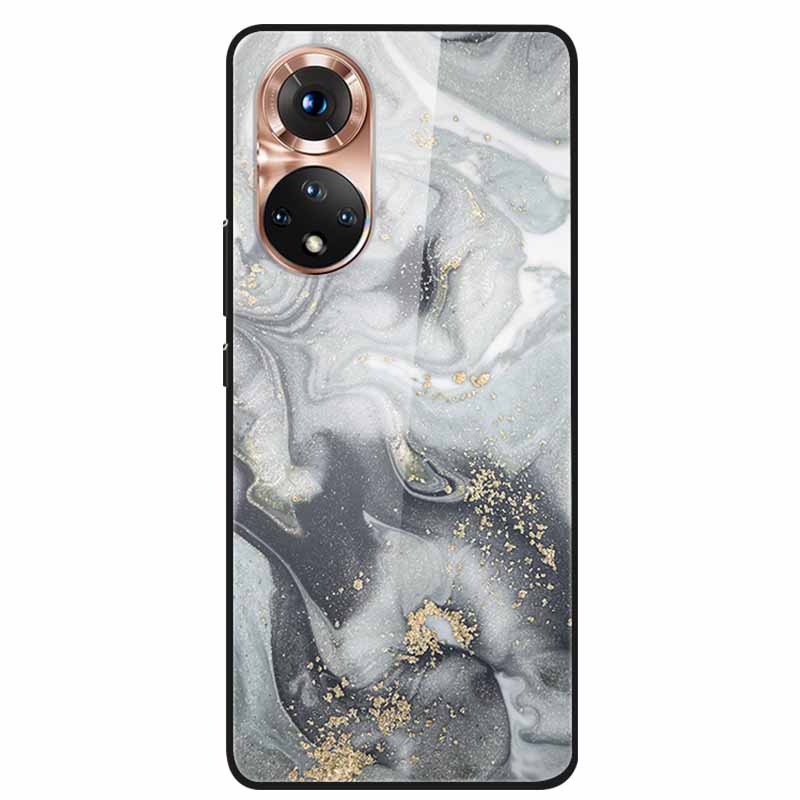 For Honor 50 Case Marble Tempered Glass Back Cover Hard Case For Huawei Honor 50 Pro Phone Cases NTH-AN00 NTH-NX9 Fundas Coque