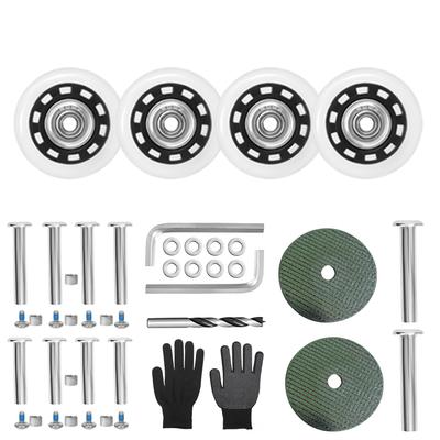 Koffer-Reifenwechsel-Set, Set mit 4 Stück, 45mm Gummi, Rad