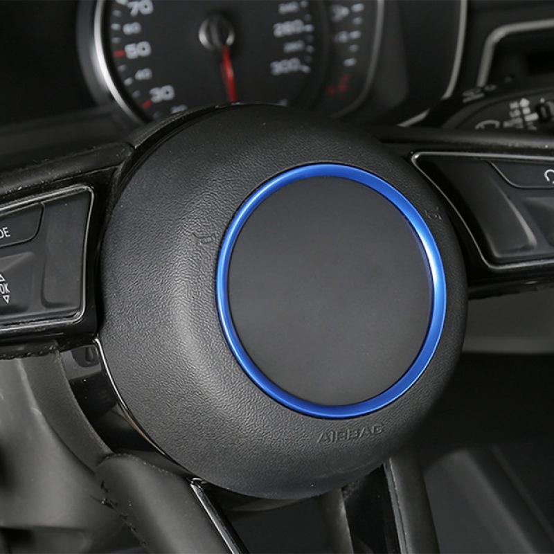 Inel cerc de volan din aluminiu 4culori pentru A*i A*4 Q*3 2017 2018 Decor logo-ul volanului