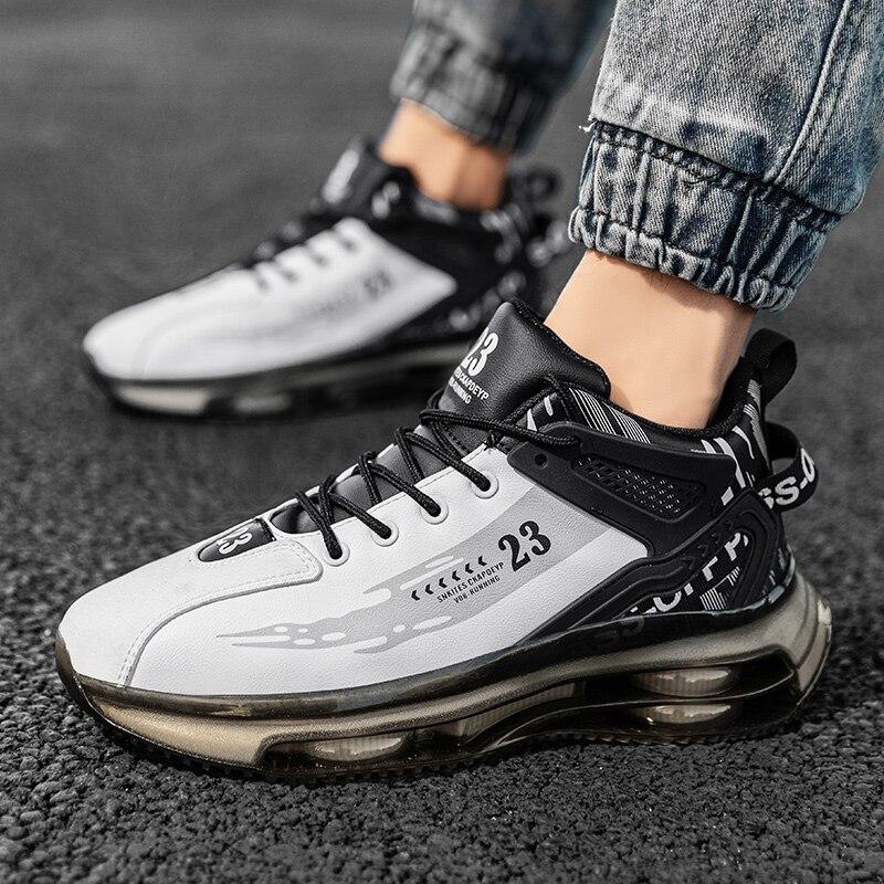 Pantofi pentru bărbați Cizme de alergare Moda Jogging în aer liber Pantofi sport Plasă Respirabil Amortizare Coș negru Încălțăminte pentru bărbați Mărime mare