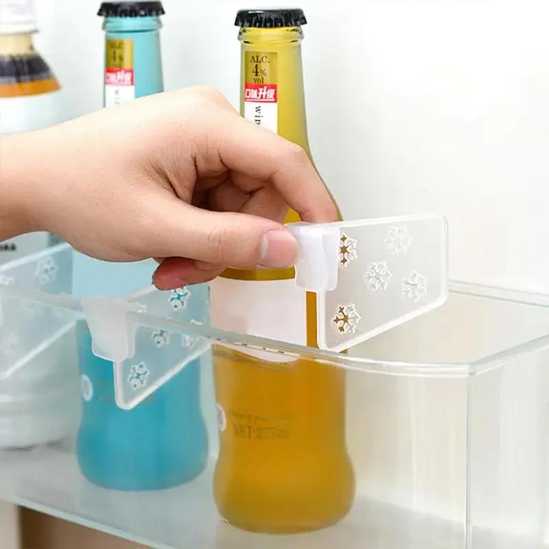 New Plastic Extendable Refrigerator Partition Fridge Shelf Dividers Clip Adjustable Separators Household Kitchen Accessories