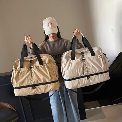 Dry and Wet Separation Fitness Bag, Men and Women, Couples, Short-distance Travel Bag, Simple Leisure, Large-capacity Shoe Compartment, Duffel Bag.