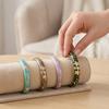 Colorful Vintage Cloisonne Bangle Traditional Chinese Flower Crystal Bangle Classic Enamel Floral Women's Hand Bracelet Girls