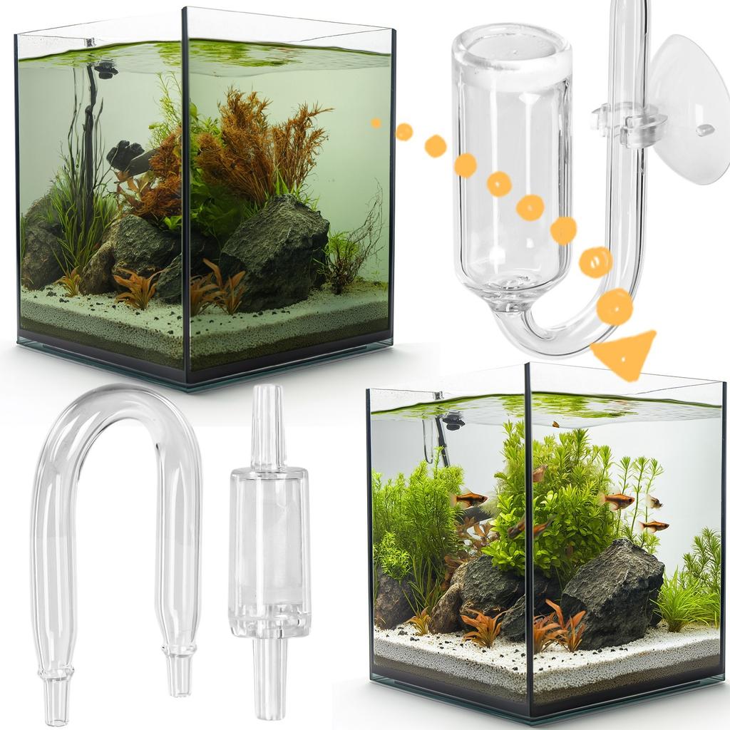 Aquarium Co2 Kit Diffuser Sinter Elbow Check Valve Up To 150L