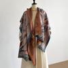 Women Latest Design Winter Two-Sided Jacquard Leaf Pattern Imitation Cashmere Scarves High Quality Thicken Wrap Shawl Ladies