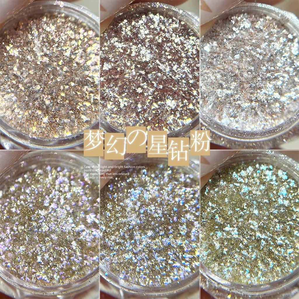 Dreamy Star Diamond Nail Art Glitter Sequins - Dazzling DIY Fine Shimmering Brocade Ornaments