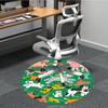 1PC Dogs Garden Office Round Area Rug, Mat Suitable For Office, Under Office Chairs Bedroom Living Room Home Decor, Room Deco