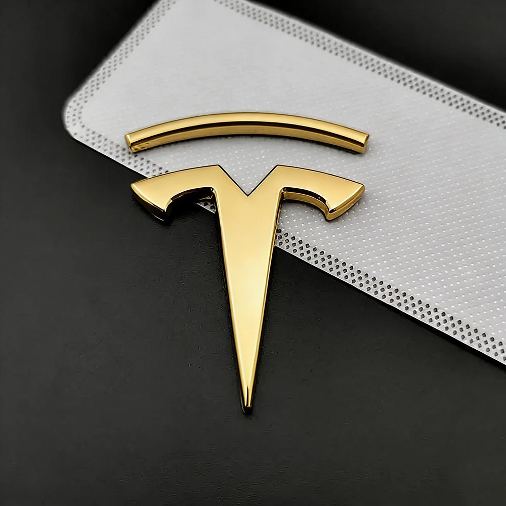 Adesivo Emblema Metallo Premium 3D per Logo Auto Tesla Decalcomania Decorazione Carrozzeria Parafango Bagagliaio per Tutti i Modelli Tesla